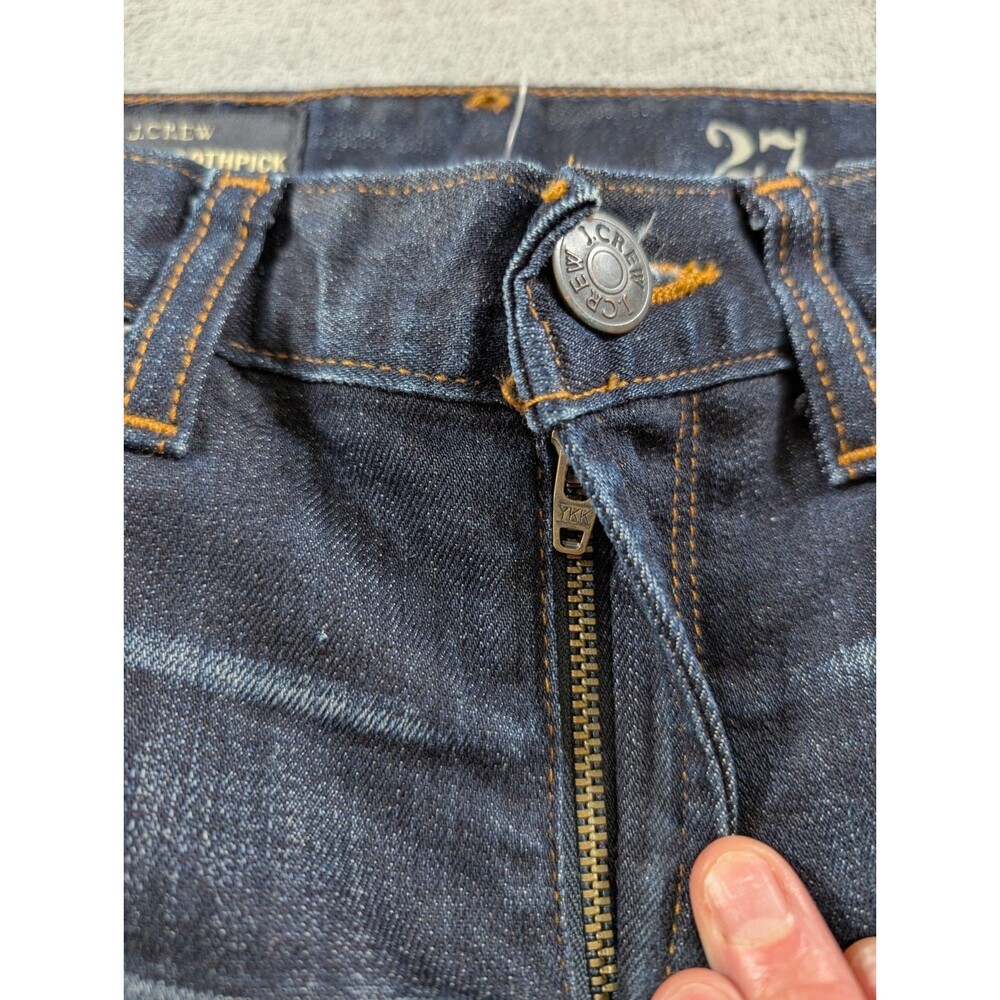 J Crew Toothpick Skinny Jeans Womens 27 Mid Rise Dark Wash Stretch Denim - Picture 5 of 11